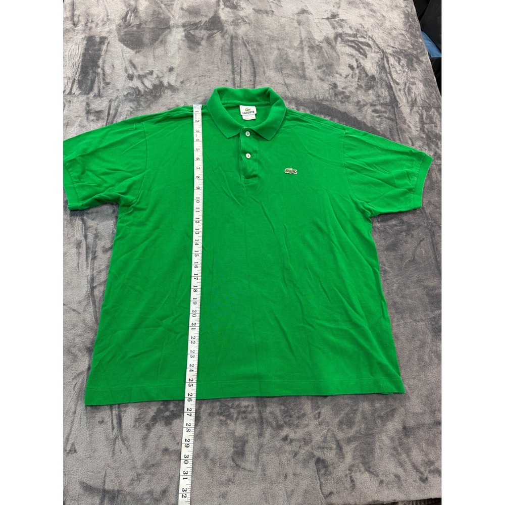 Lacoste Polo Shirt Mens Green Short Sleeve Pique Size 7 XXL - Picture 5 of 8